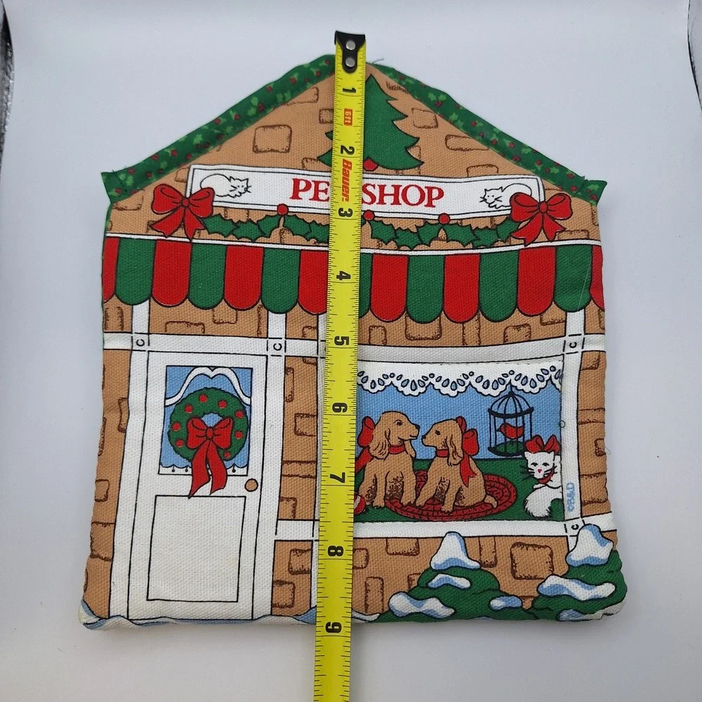 Christmas Pet Shop Potholder Hot Pad Oven Mitt Festive‎ Holiday Kitchen Handmade